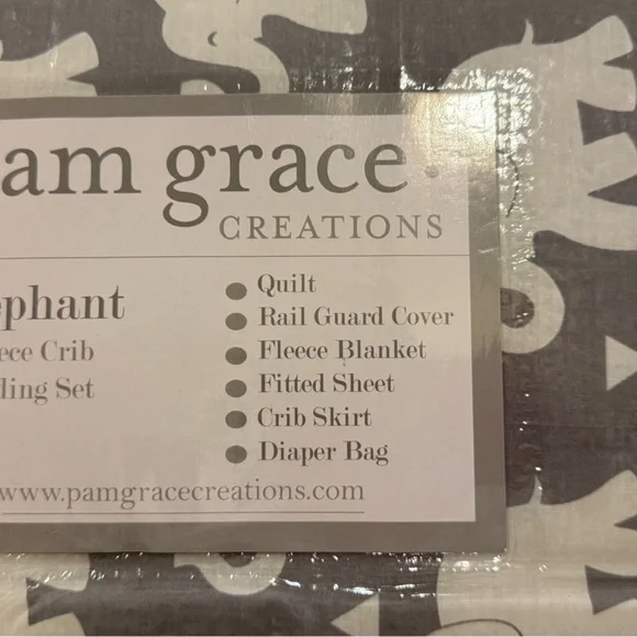 Elephant 6 Piece Crib Bedding Set - Picture 5 of 12